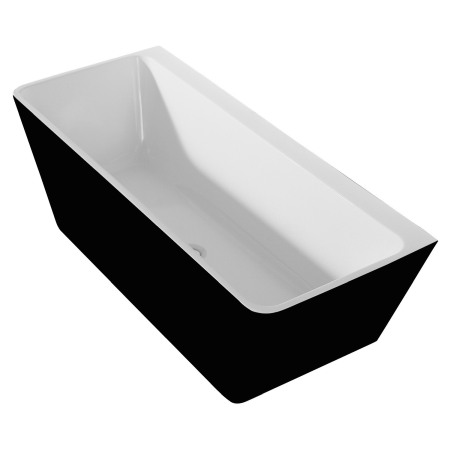 Cazi baie - Cada freestanding Calypso black lipita de perete 170x80 cm
