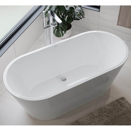 Cada freestanding, Cersanit, Crea 160, ovala, cu picioare, alb [3]