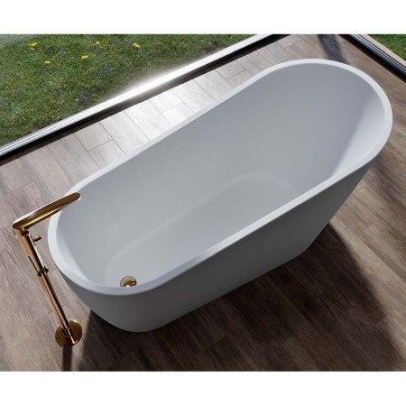 Cada freestanding, Cersanit, Zen 166.5, ovala, cu picioare, alb [3]