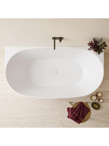 Cada acril freestanding Rea Eris 150cm alba 1500x750x580mm [7]
