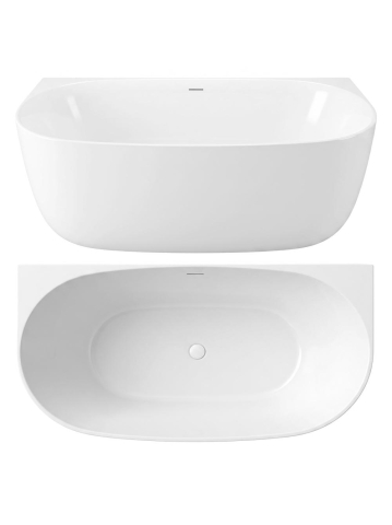 Cada acril freestanding Rea Eris 150cm alba 1500x750x580mm [9]