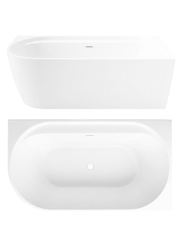 Cada colt dreapta Rea Marion alba 1695x805x580mm acrilic [8]
