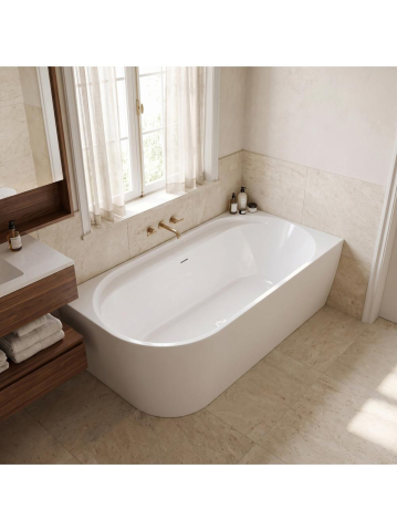 Cazi baie - Cada colt dreapta Rea Marion alba 1695x805x580mm acrilic