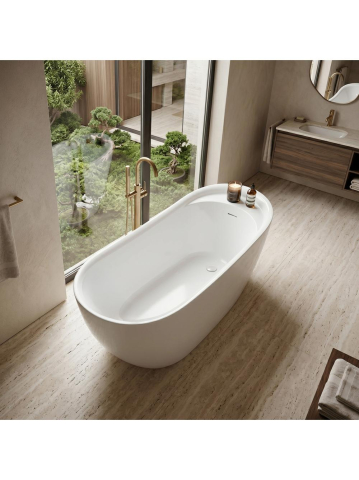 Cada freestanding Rea Orte 180 alba acril 1810x790x795 mm montaj universal [6]