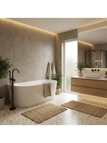 Cada freestanding cu ventil cupru periat OLIMPIA 150 cm alb [4]