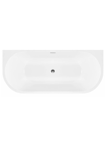 Cada freestanding cu ventil cupru periat OLIMPIA 150 cm alb [6]