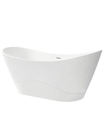 Cada freestanding cu ventil auriu periat Rea ATENA 170 cm alb [13]