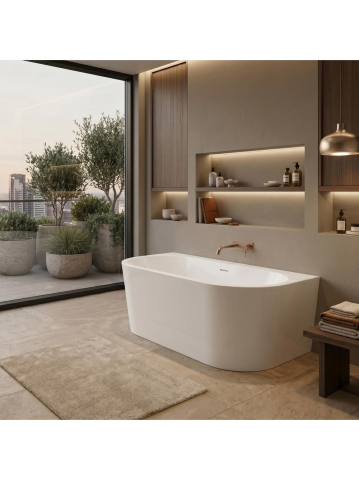 Cada acril freestanding Rea Capri alba 170cm 1700x750x595mm [4]