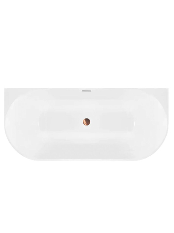 Cada freestanding cu ventil cupru periat Rea CAPRI SLIM 170 cm alb [7]