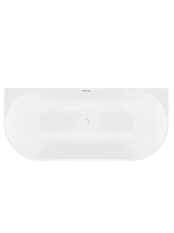 Cada freestanding cu ventil cupru periat Rea CAPRI SLIM 170 cm alb [5]