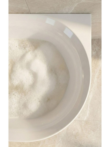 Cada freestanding cu ventil cupru periat Rea CAPRI SLIM 170 cm alb [9]