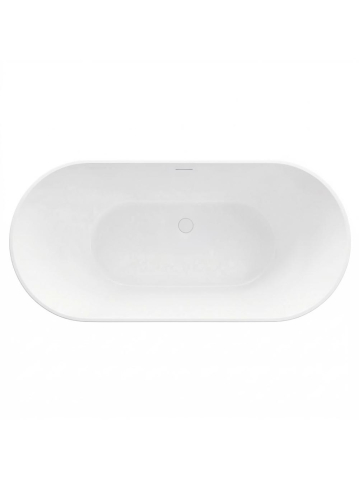 Cada freestanding cu ventil auriu periat Rea Ferrano 160 cm alb [5]