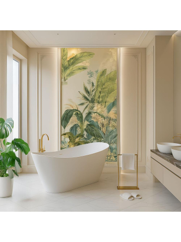 Cazi baie - Cada freestanding cu ventil negru Rea Ferrano Slim 170 cm alb