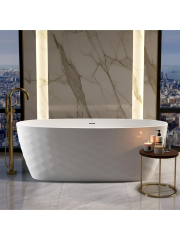Cazi freestanding - Cada acrilica freestanding Rea Gaja 170x81 cm alba montaj universal