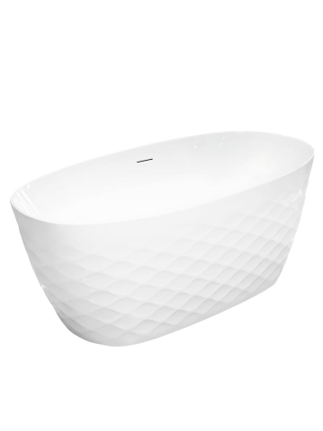 Cada acrilica freestanding Rea Gaja 170x81 cm alba montaj universal [1]