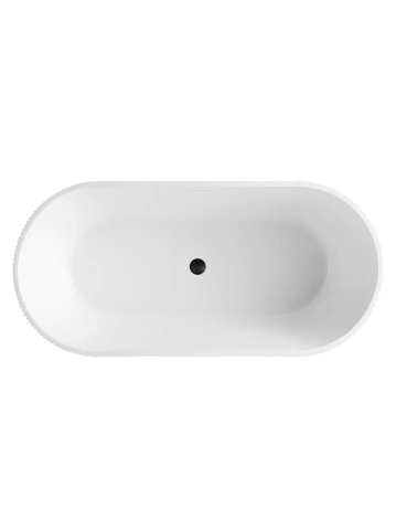 Cada freestanding cu ventil auriu periat Rea OFELIA 170 cm alb [5]