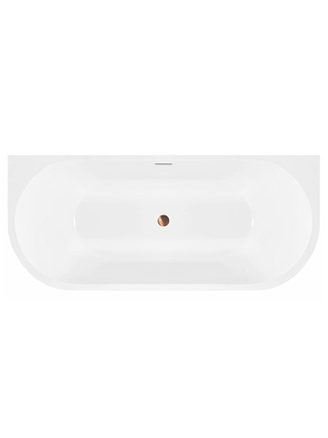 Cada freestanding cu ventil cupru periat Rea OLIMPIA 170 cm alb [8]