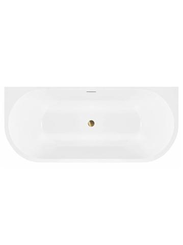 Cada freestanding cu ventil cupru periat Rea OLIMPIA 170 cm alb [9]