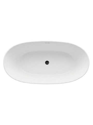 Cada freestanding cu ventil auriu periat Rea ROMA 170 cm alb [6]