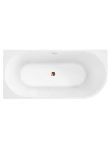 Cada freestanding cu ventil cupru periat Rea SYDNEY BELLANTO stanga 150 cm alb [5]