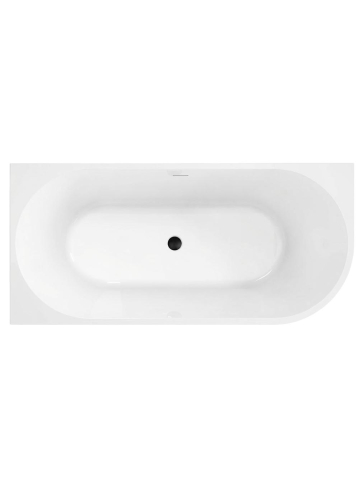 Cada freestanding cu ventil negru Rea SYDNEY BELLANTO stanga 160 cm alb [5]