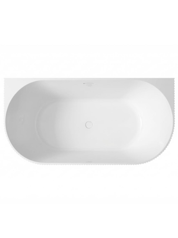 Cada freestanding cu ventil negru Rea VENETA 170 cm alb [4]