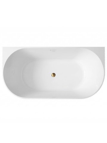 Cada freestanding cu ventil negru Rea VENETA 170 cm alb [7]