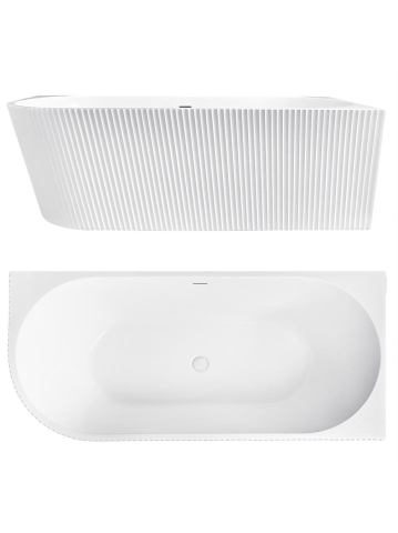 Cada freestanding cu ventil cupru periat Rea WENUS dreapta 170 cm alb [7]