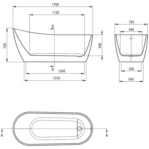 Cada freestanding Deante Arnika 170x72 cm [4]