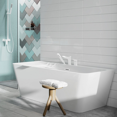 Cada freestanding din acril Deante Hiacynt alb 170x80cm [6]