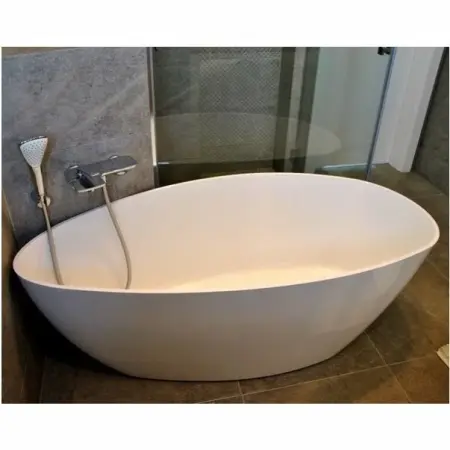 Cada freestanding din compozit Marmite Cloud 156x71 cm [2]