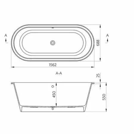 Cada freestanding din compozit Marmite Star 156x68 cm [2]