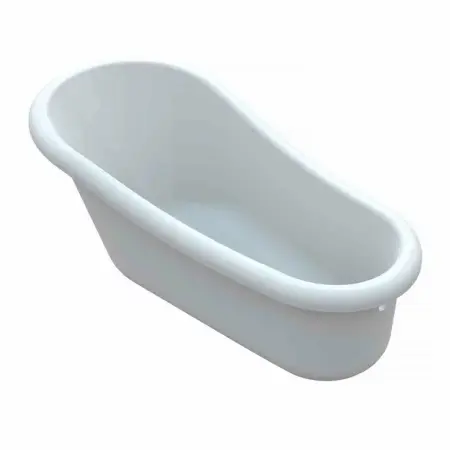 Cada freestanding din compozit Vayer Retro 169x82 cm picioare albe [2]