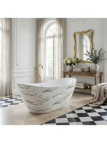 Cazi baie - Cadă freestanding Ferrano Slim Nature 170