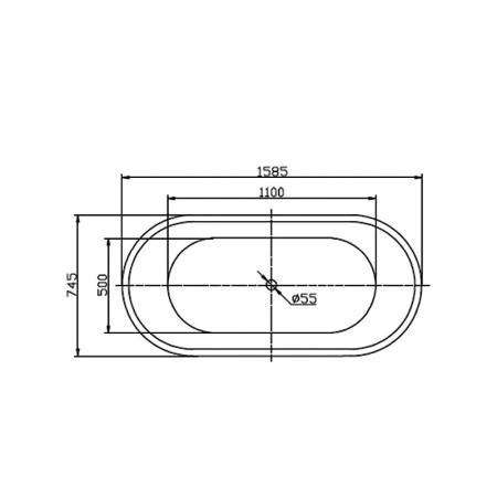 Cada freestanding Florida, Ava 158.5, ovala, cu instalatie completa, alb [1]