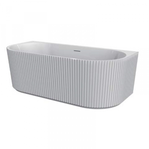 Cazi freestanding - Cada freestanding Florida Beata lipita de perete cu masca riflata si instalatie completa