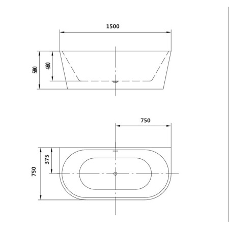 Cada freestanding, Florida, Beatrice 150, semi-ovala, cu instalatie completa, alb [1]