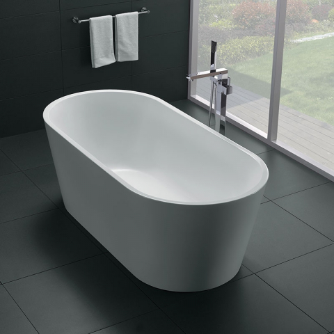 Cada freestanding, Florida, Denisa P-170, ovala, cu instalatie completa, alb [1]
