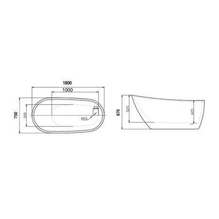 Cada freestanding, Florida, Natalia P-152, ovala, cu instalatie completa, alb [1]