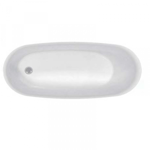 Cada freestanding Florida Nikita slim 167.6 cm fara bordura ovala cu instalatie completa alb [1]