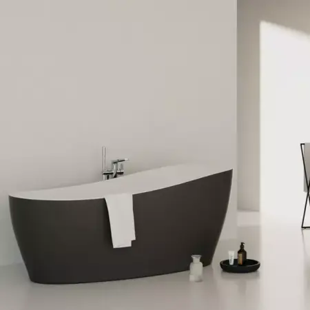 Cada freestanding Ideal Standard Atelier Around 180x85 cm alb - negru lucios [1]