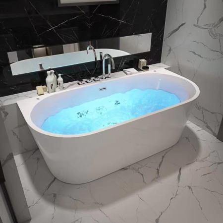 Cada freestanding Jasmine cu Hidromasaj lipita de perete 170x80 cm [1]