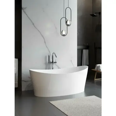 Cada freestanding Marmite Poros 160x72 cm alb [2]