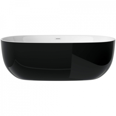 Cada freestanding ovala Deante Alpinia acril 170x80 cm, negru/alb [1]