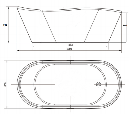 Cada freestanding ovala Venus 170x80 cm [3]