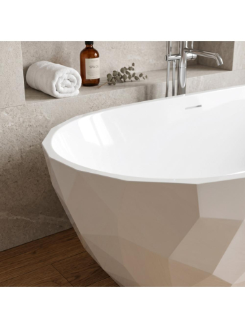 Cada de podea Rea Celia 170 alba acril 1685x825x600 mm freestanding [8]