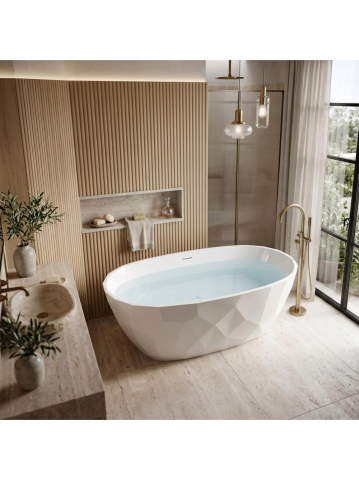 Cada de podea Rea Celia 170 alba acril 1685x825x600 mm freestanding [6]