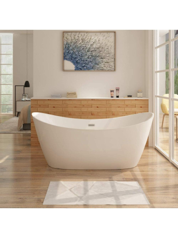 Cada freestanding Rea OLIMPIA 170cm alb [4]