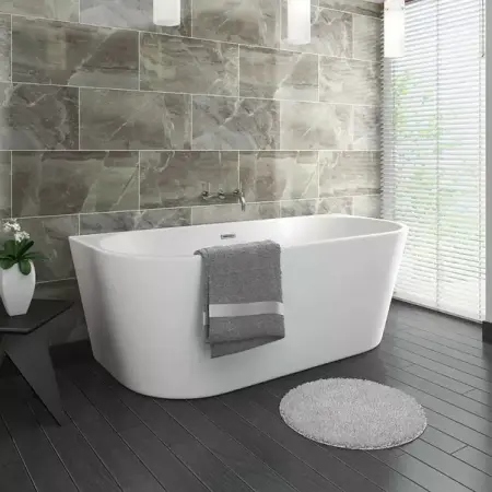 Cazi baie - Cada freestanding Rea Olimpia BTW 150x75 cm alb lucios