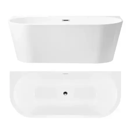 Cada freestanding Rea Olimpia BTW 170x80 cm alb lucios [3]